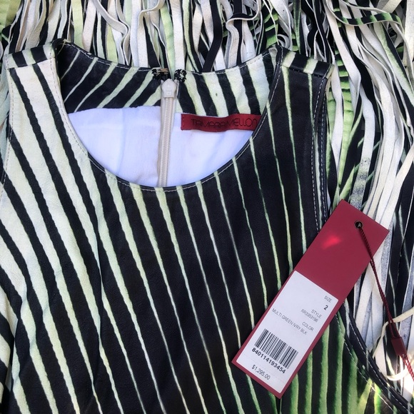 Tamara Mellon Fringe Leather Dress Size 2 NEW - Picture 6 of 10